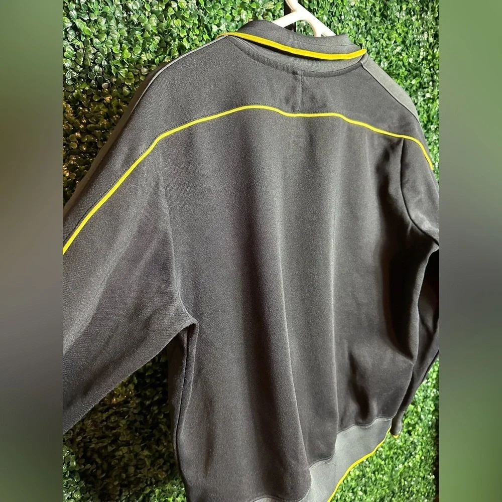 Nike Flight Men’s Medium Full Zip Black Yellow Warm Up Track Jacket